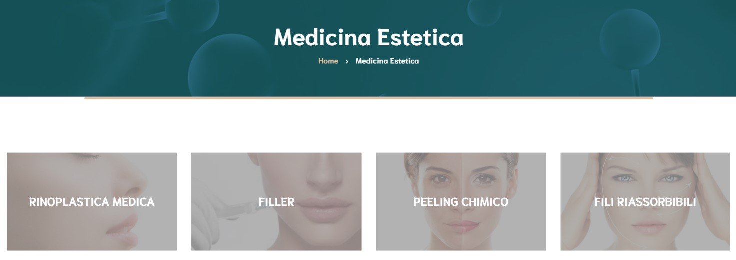 Layout di dettaglio servizio con box riassuntivi e form di contatto